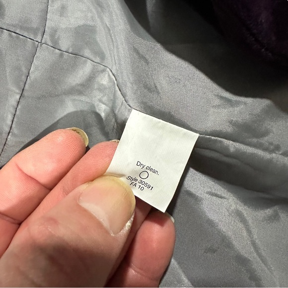 J Crew Plum 2 Button Velvet Blazer Sz 4 Jewel Tone 100% Cotton Lined Jacket EUC - Picture 10 of 15